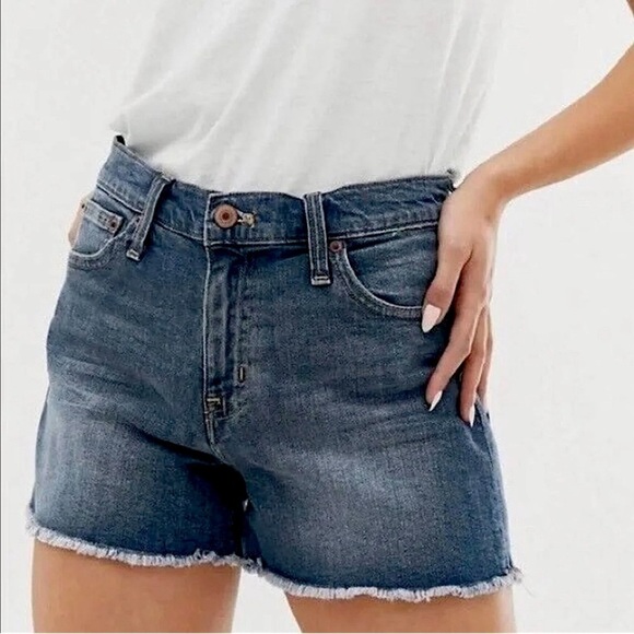 J Crew Mercantile raw hem jean shorts - Picture 1 of 15